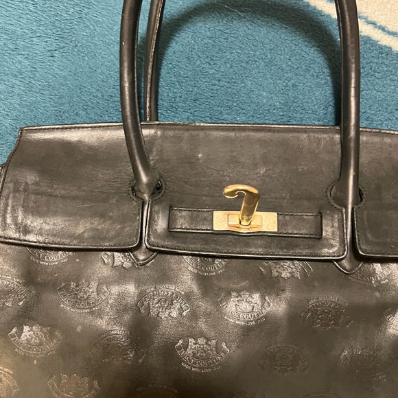 COPY - Juicy Couture Large Leather Satchel with Logo Engraved Throughout. - Picture 7 of 15